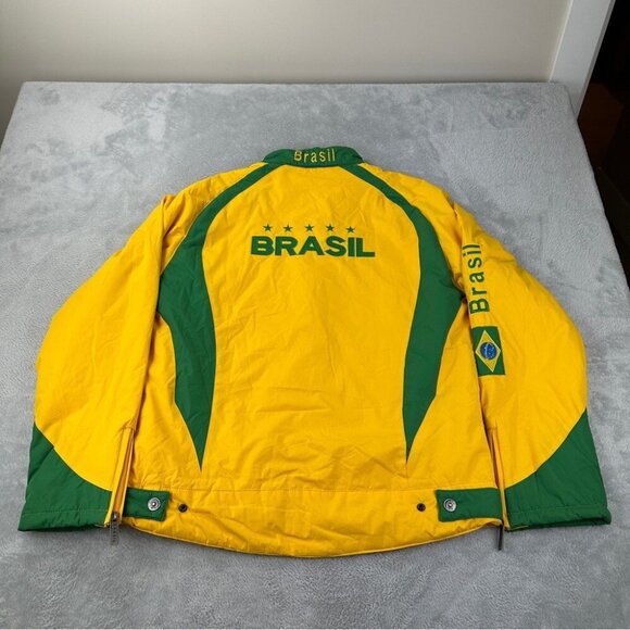 Brasil Puffer Jacket Men's Size Large Soccer Outdoors - Picture 4 of 16